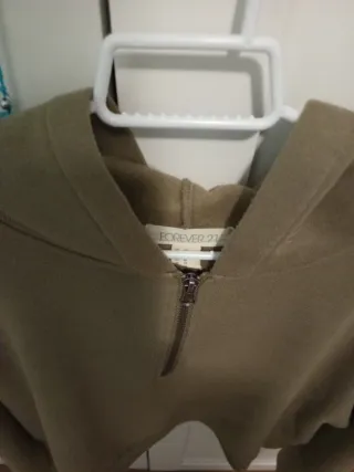 Sudadera Forever 21 Verde Militar Talla S