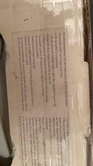 iMac 22 Intel Core 2 Duo 2.4 GHz