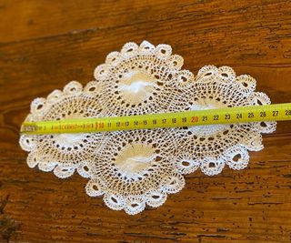 Naperon branco antigo Bilros