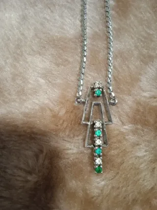 Colgante Plata y Esmeraldas