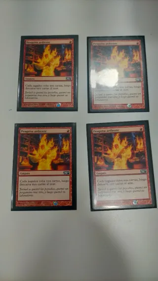 4x Pesquisa Ardiente Magic The Gathering Cartas