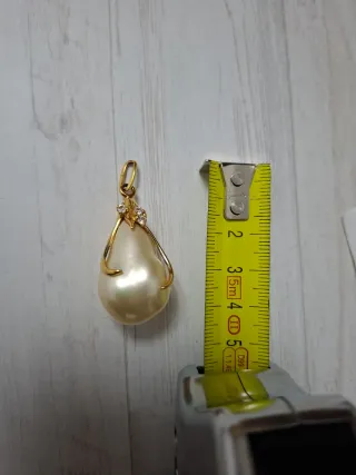 Colgante Majorica Perla y chapado en Oro