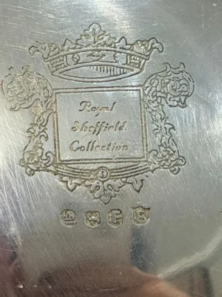 Teiera Sheffield manico legno vintage