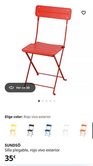 Sillas plegables de metal para exterior