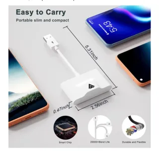 Adaptador Carplay Android Auto Inalámbrico