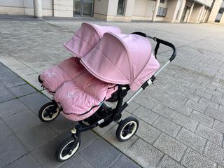 Bugaboo Donkey Twin Gemelar Rosa