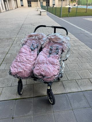 Bugaboo Donkey Twin Gemelar Rosa