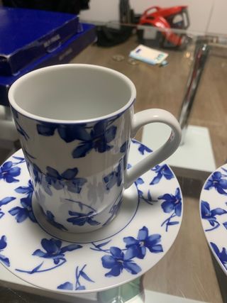 Tazas mug Vista Alegre flor azul