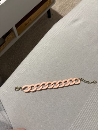 Pulsera eslabones color salmón