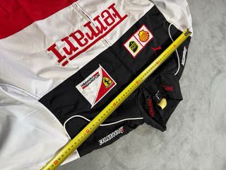 Chaqueta Ferrari F1 Roja Blanca y Negra Vintage XL