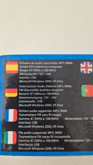 Ingo Car MP3 con Emisor FM Inalambrico 2GB.