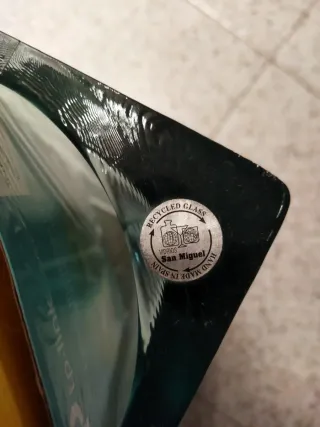 Florero De Cristal Verde Y Transparente