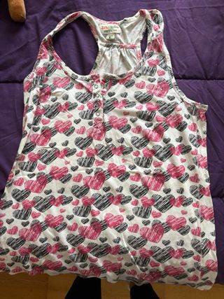 Camiseta tirantes Inside corazones talla L