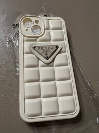 Cover nuova iphone 14 Prada Bianco Trapuntato