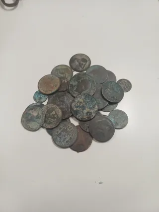 Monedas antiguas de cobre españolas