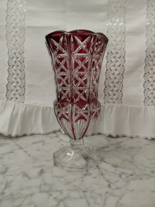 Jarrón Cristal Rojo Italiano