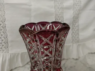 Jarrón Cristal Rojo Italiano