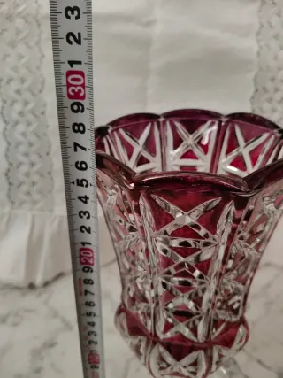 Jarrón Cristal Rojo Italiano