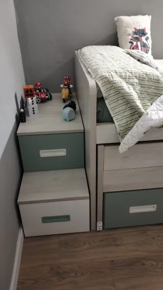 Cama compacta infantil 90x200 x2