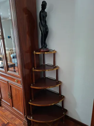 Muebles de salón madera oscura