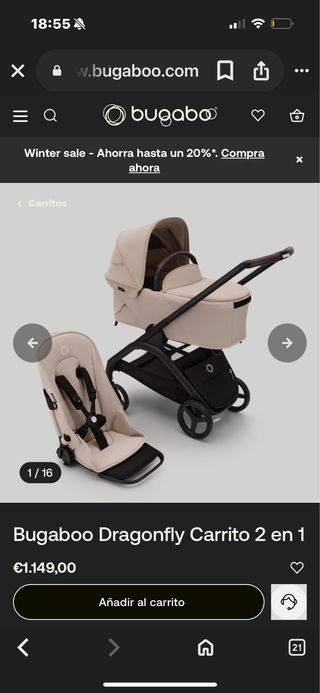 Bugaboo Dragonfly Carrito 2 en 1