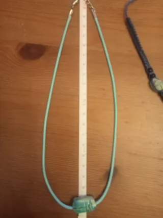 Collar y pulsera escarabajo turquesa