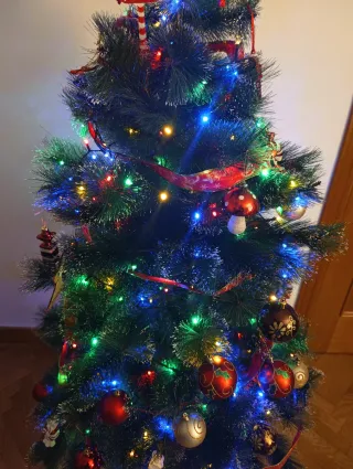 Árbol de Navidad 160cm con Luces y Adornos