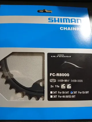 Corona Shimano Ultegra FC-R8000 39T 11v nuova