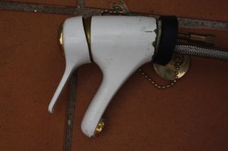 Grifo blanco y dorado