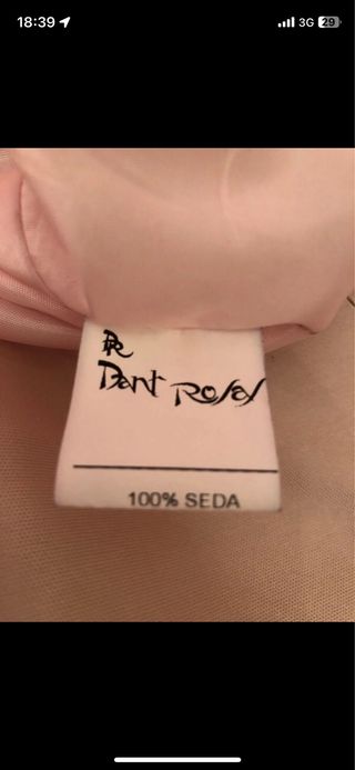 Vestido de fiesta negro y rosa, de seda