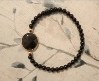 Pulsera elastica Tous Camee Plata Vermeil y Ónix