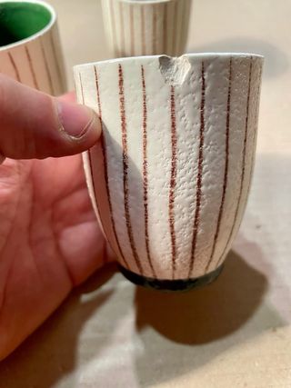 Conjunto sangría vintage, Jarra + 5 vasos, Años 70