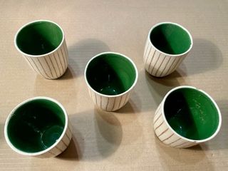 Conjunto sangría vintage, Jarra + 5 vasos, Años 70