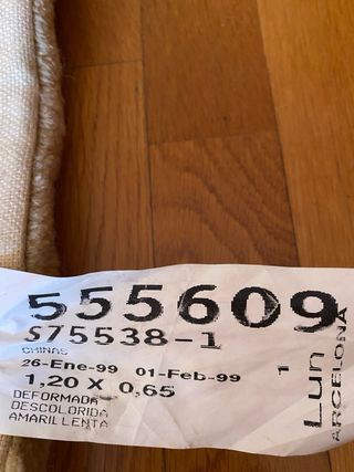 Alfombra floral lana beige y rosa