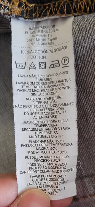Vaquero recto El Corte Inglés Talla M