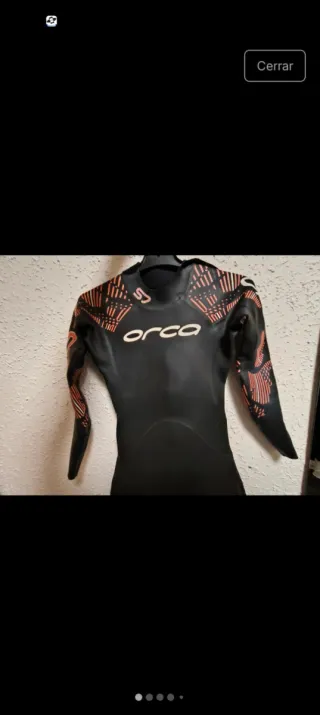Neopreno Orca S7 Negro Naranja Talla S
