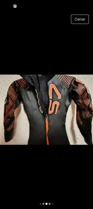 Neopreno Orca S7 Negro Naranja Talla S