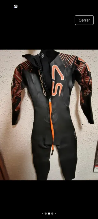 Neopreno Orca S7 Negro Naranja Talla S