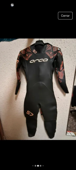 Neopreno Orca S7 Negro Naranja Talla S
