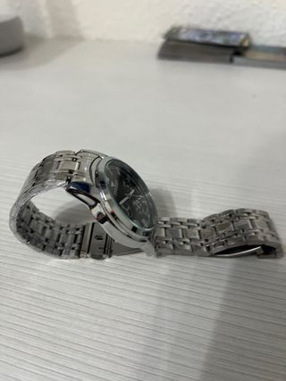 Reloj Elegante Hombre Negro/Plata