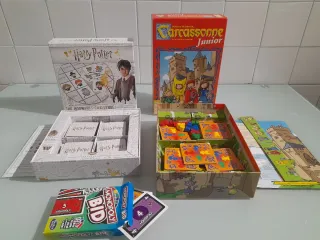 Lote 3 juegos de mesa: Harry Potter, Carcassonne,