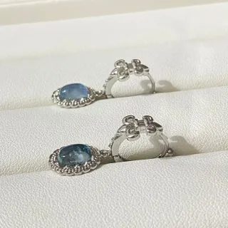 Pendientes Aguamarina Natural