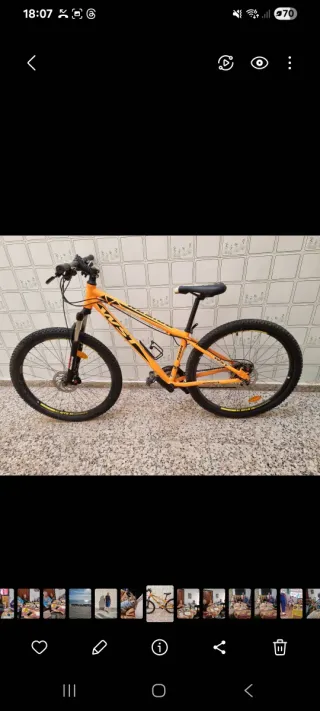 Bicicleta Naranja 5 Velocidades Freno Disco