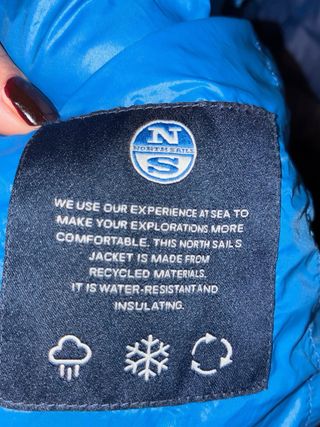 Chaqueta plumífero North Sails azul T.16 176cm