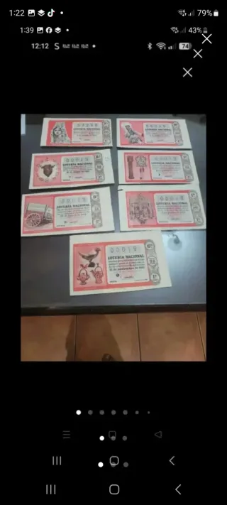 Antiguos décimos de lotería para coleccionistas