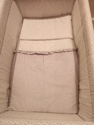 Minicuna tijera gris madera Liberty