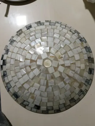 Plafón lámpara techo mosaico blanco