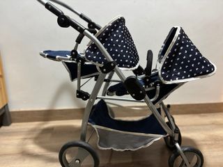 Carro gemelar para muñecas