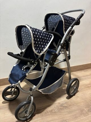 Carro gemelar para muñecas