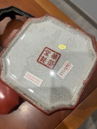 Urna de porcelana china esmaltada